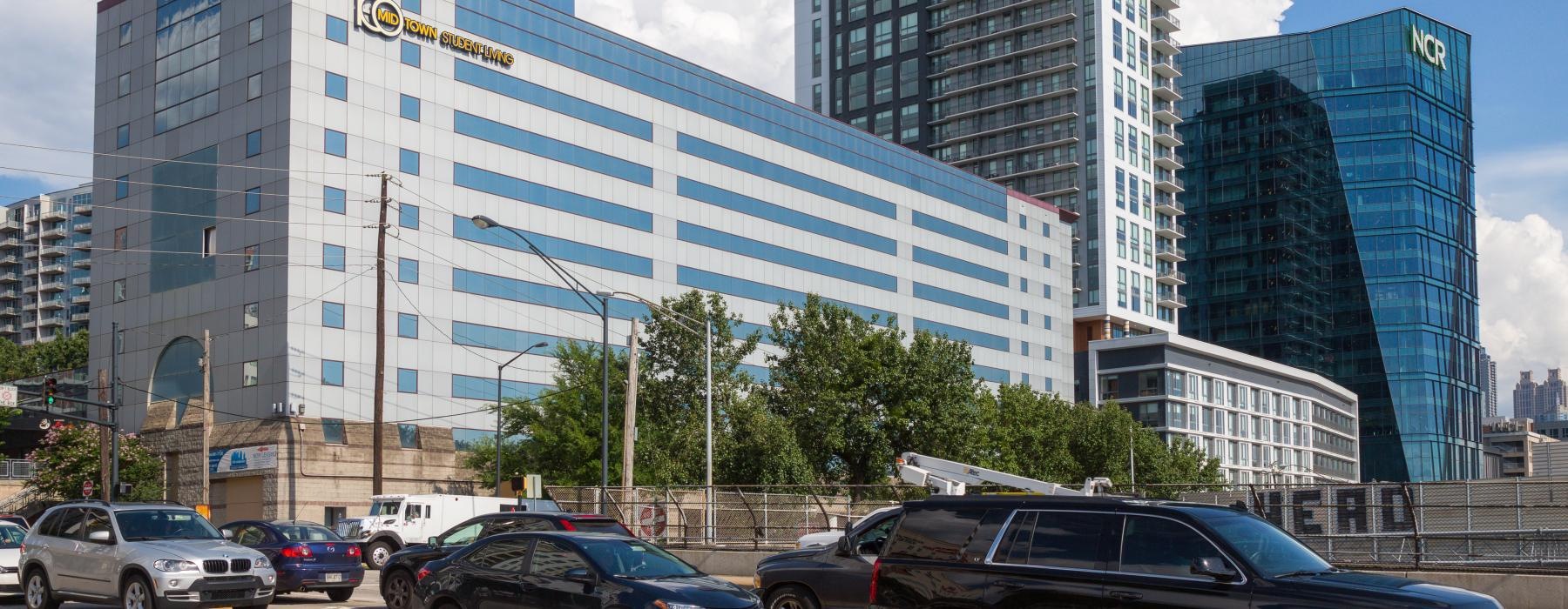 a large building with many windows