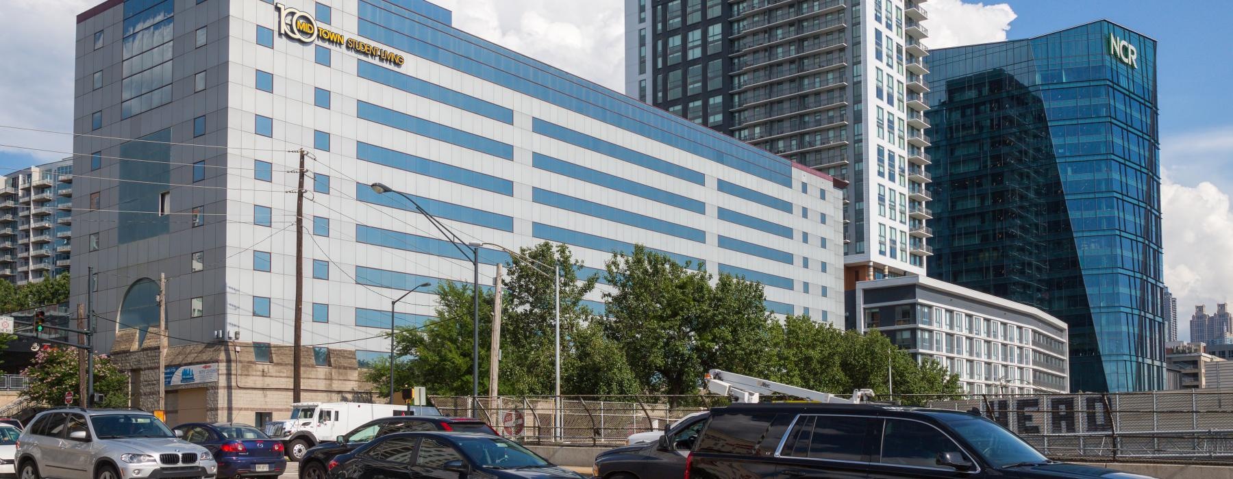 a large building with many windows